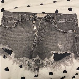 Distressed Free People jean shorts